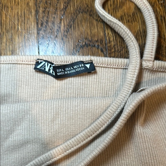 Zara Tan Halter Crop Top - Picture 3 of 4